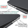 Premium Black MacBook Pro 13 Hard Shell Case with Keyboard Cover A2338 A2289 A2251 A2159