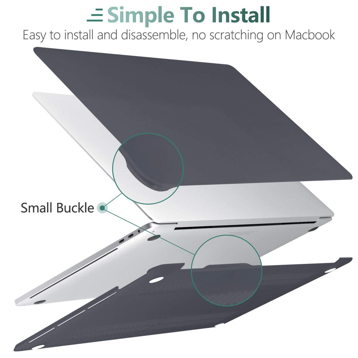 Premium Black MacBook Pro 13 Hard Shell Case with Keyboard Cover A2338 A2289 A2251 A2159