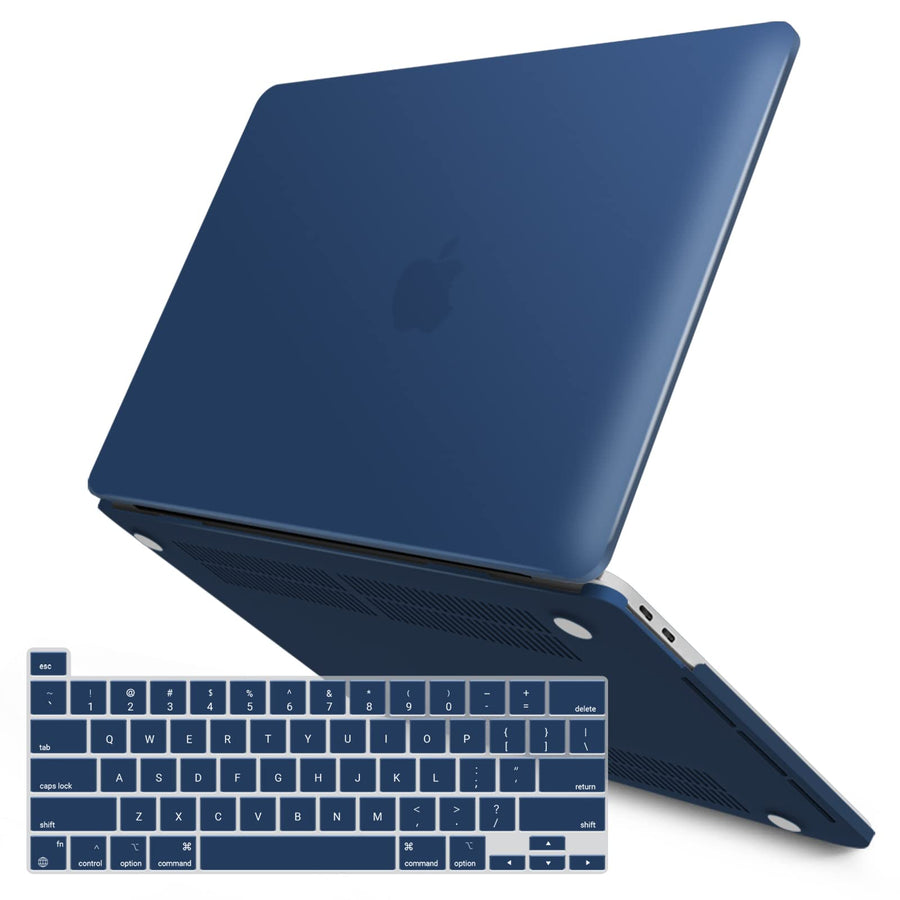 Navy Blue MacBook Pro 13 Inch Case 2016-2023 M1 M2 A2338 A2289 A2251 A2159 Hard Shell Case Keyboard Cover - SuperSaverAU - view 1