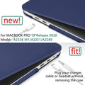 Navy Blue MacBook Pro 13 Inch Case 2016-2023 M1 M2 A2338 A2289 A2251 A2159 Hard Shell Case Keyboard Cover - SuperSaverAU - view 4