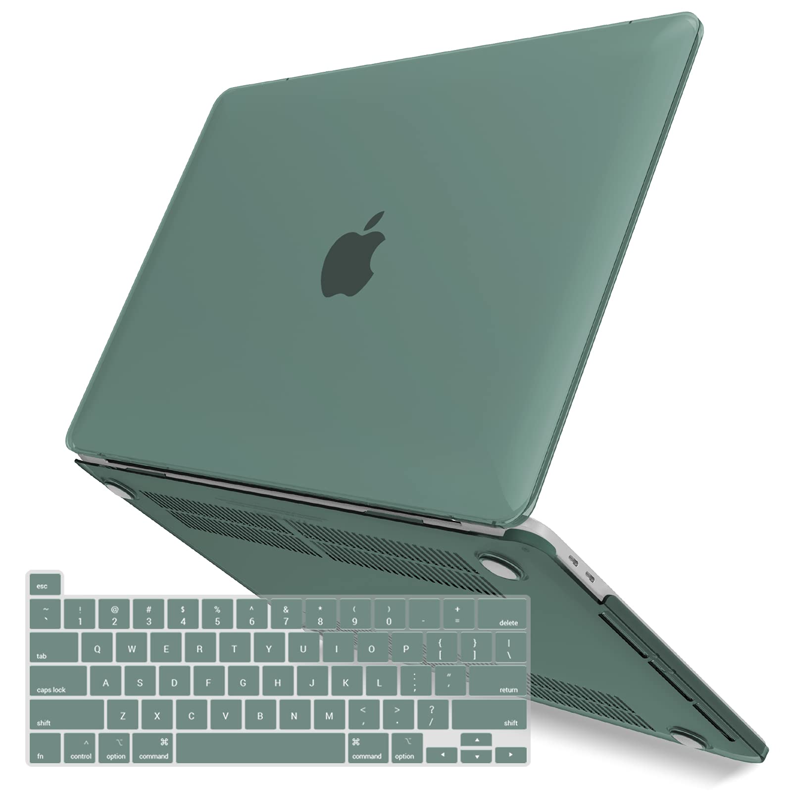 Suitable for  Midnight Green MacBook Pro 13 Inch Case 2016-2023 M1 M2 A2338 A2289 A2251 A2159 Hard Shell Case Keyboard Cover - SuperSaverAU - view 1