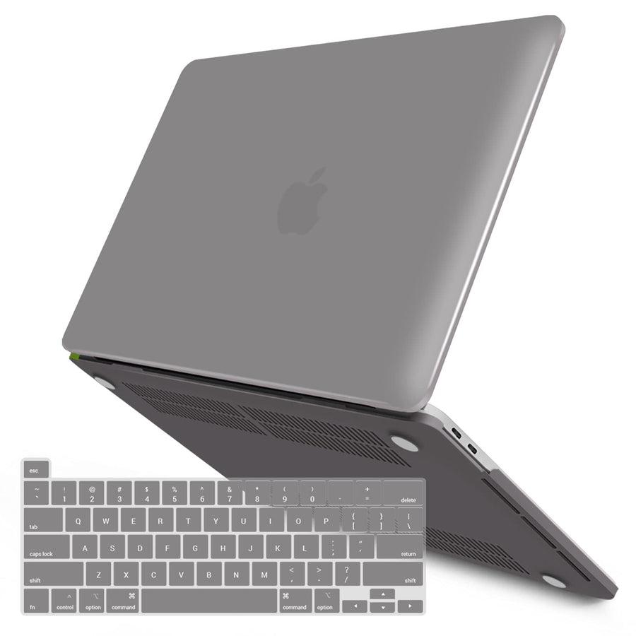 Premium Grey MacBook Pro 13 Hard Shell Case with Keyboard Cover A2338 A2289 A2251 A2159
