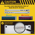 Suitable for MacBook Pro 14 Max Inch Case 2023 2022 2021 M2 A2779 M1 A2442 Hardshell Case Keyboard Cover Black - SuperSaverAU - view 2