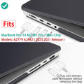 Suitable for MacBook Pro 14 Max Inch Case 2023 2022 2021 M2 A2779 M1 A2442 Hardshell Case Keyboard Cover Black - SuperSaverAU - view 6