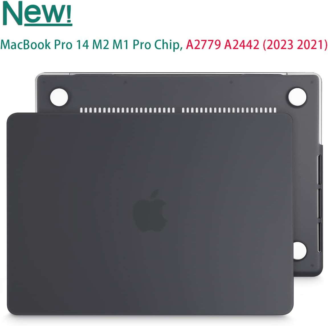 Suitable for MacBook Pro 14 Max Inch Case 2023 2022 2021 M2 A2779 M1 A2442 Hardshell Case Keyboard Cover Black - SuperSaverAU - view 8
