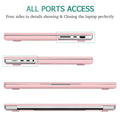 Premium Solid Pink MacBook Pro 14 Hard Shell Case with Keyboard Cover A2779 A2442