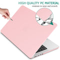 Premium Solid Pink MacBook Pro 14 Hard Shell Case with Keyboard Cover A2779 A2442