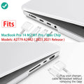 Suitable for MacBook Pro 14 Max Inch Case 2023 2022 2021 M2 A2779 M1 A2442 Hardshell Case Keyboard Cover White - SuperSaverAU - view 3