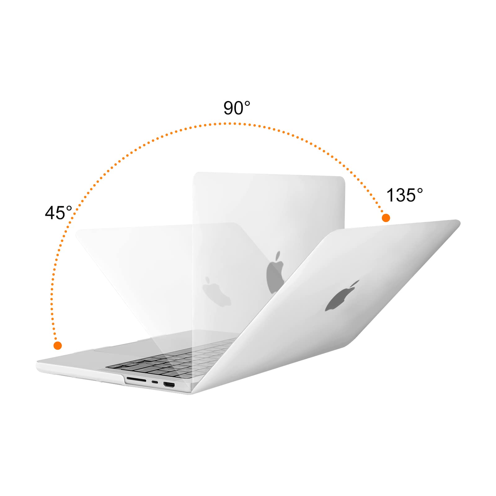 Suitable for MacBook Pro 14 Max Inch Case 2023 2022 2021 M2 A2779 M1 A2442 Hardshell Case Keyboard Cover White - SuperSaverAU - view 7