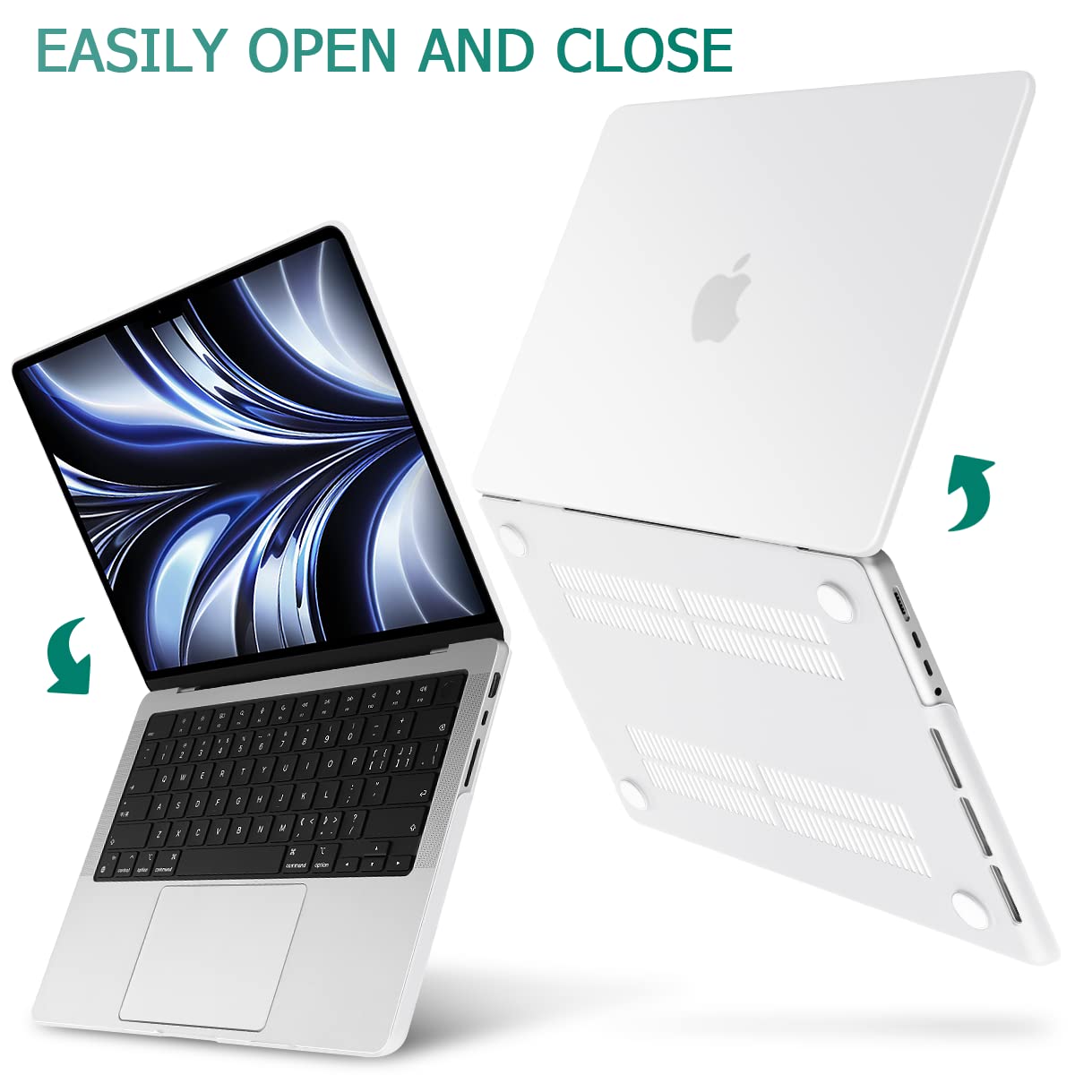Suitable for MacBook Pro 14 Max Inch Case 2023 2022 2021 M2 A2779 M1 A2442 Hardshell Case Keyboard Cover White - SuperSaverAU - view 8