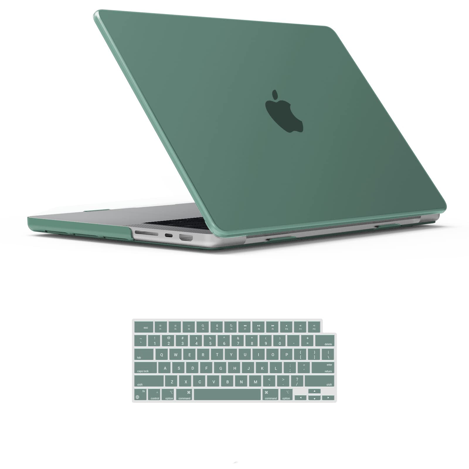 Suitable for  MacBook Pro 14 Max Inch Case 2023 2022 2021 M2 A2779 M1 A2442 Hardshell Case Keyboard Cover Midnight Green - SuperSaverAU - view 1