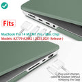 Suitable for  MacBook Pro 14 Max Inch Case 2023 2022 2021 M2 A2779 M1 A2442 Hardshell Case Keyboard Cover Midnight Green - SuperSaverAU - view 2