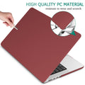 Premium Wine Red MacBook Pro 14 Hard Shell Case with Keyboard Cover A2779 A2442