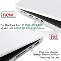 Premium White MacBook Pro 16 Hard Shell Case with Keyboard Cover A2780 A2485