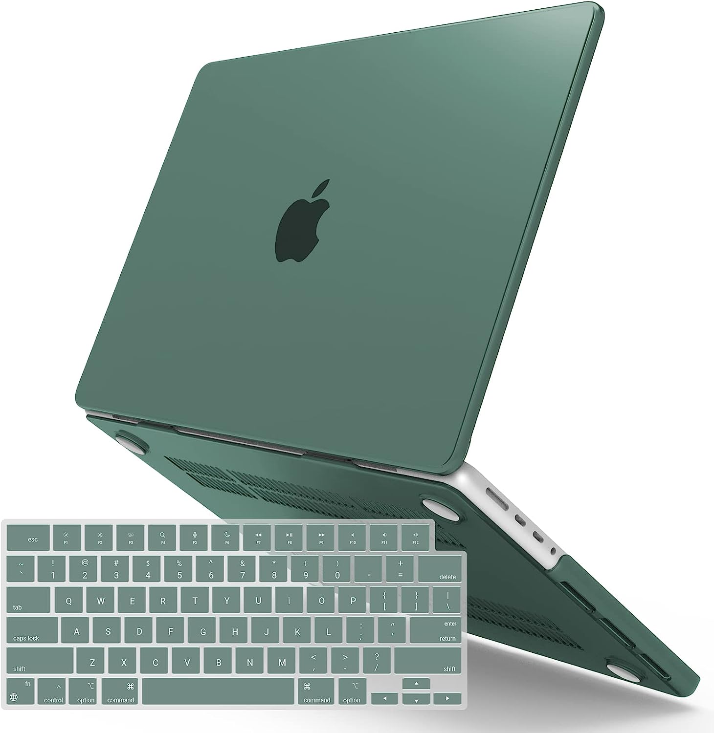Premium Midnight Green MacBook Pro 16 Hard Shell Case with Keyboard Cover A2780 A2485