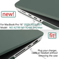 Premium Midnight Green MacBook Pro 16 Hard Shell Case with Keyboard Cover A2780 A2485