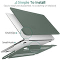 Premium Midnight Green MacBook Pro 16 Hard Shell Case with Keyboard Cover A2780 A2485