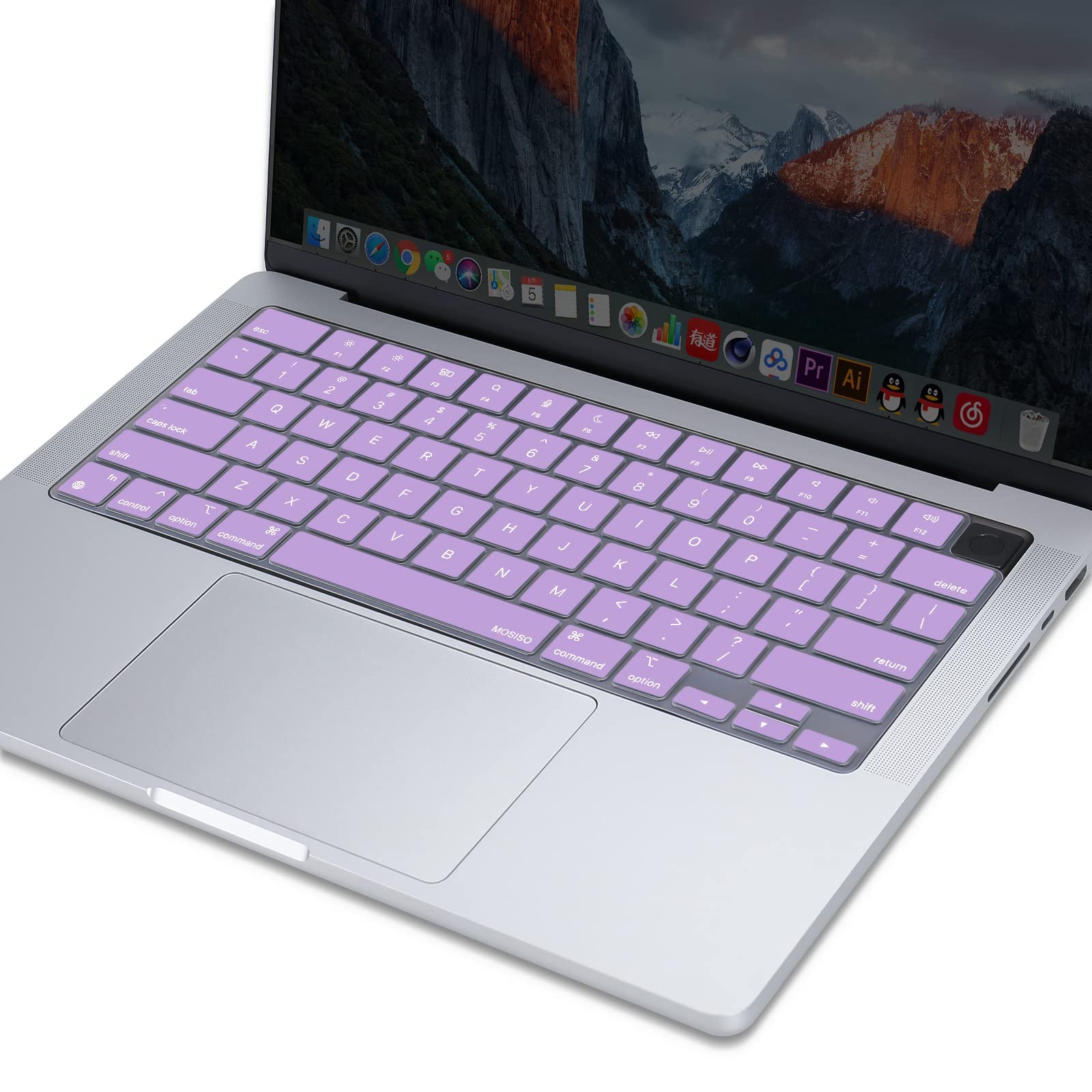 Keyboard Cover Skin For MacBook Air Pro 13 13.6 14 15.3 16 A2442 A2779 A2485 A2780 A2681 A2941 M1 M2 2021 to 2023 purple - SuperSaverAU - view 7