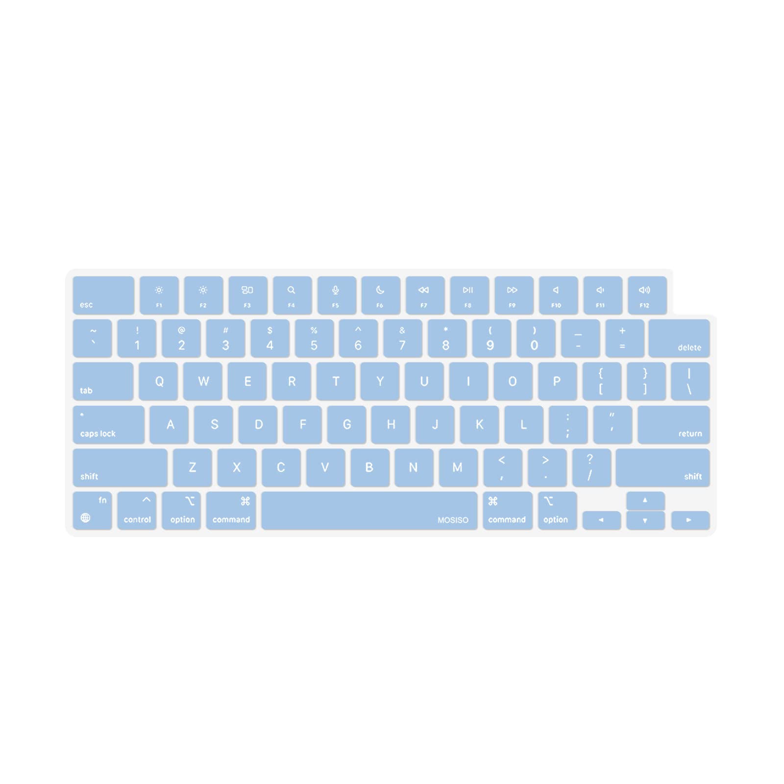 Keyboard Cover Skin For MacBook Air Pro 13 13.6 14 15.3 16 A2442 A2779 A2485 A2780 A2681 A2941 M1 M2 2021 to 2023 Sky Blue - SuperSaverAU - view 1