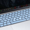 Keyboard Cover Skin For MacBook Air Pro 13 13.6 14 15.3 16 A2442 A2779 A2485 A2780 A2681 A2941 M1 M2 2021 to 2023 Sky Blue - SuperSaverAU - view 4