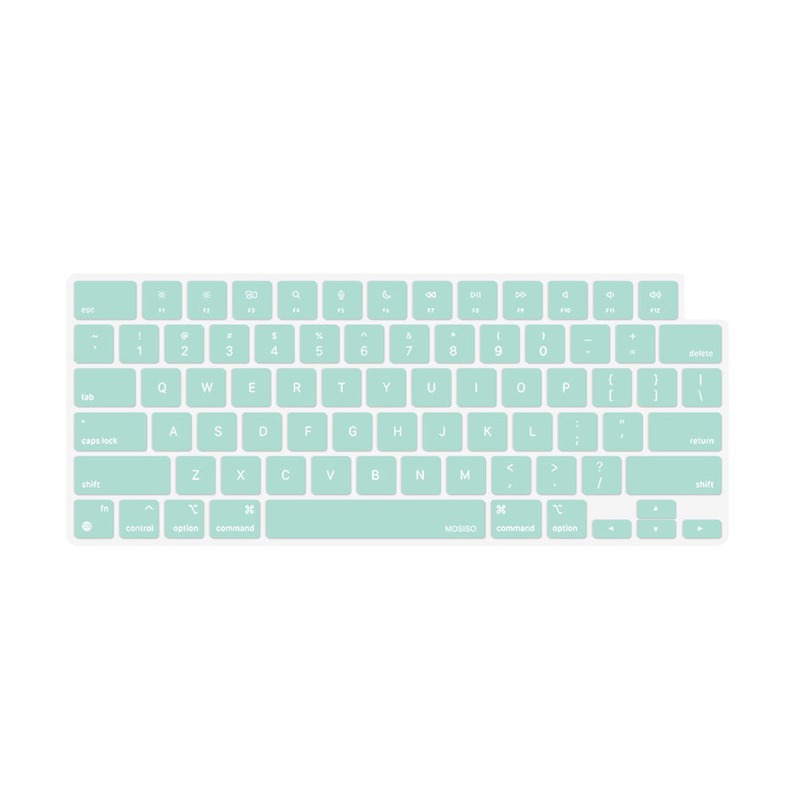Keyboard Cover Skin For MacBook Air Pro 13 13.6 14 15.3 16 A2442 A2779 A2485 A2780 A2681 A2941 M1 M2 2021 to 2023 Mint Green - SuperSaverAU - view 1