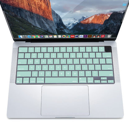 Keyboard Cover Skin For MacBook Air Pro 13 13.6 14 15.3 16 A2442 A2779 A2485 A2780 A2681 A2941 M1 M2 2021 to 2023 Mint Green