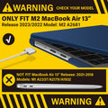 Suitable for  2023 2022 MacBook Air 13 inch case M2 Model A2681 Hard Shell Case Keyboard Cover Blue - SuperSaverAU - view 2