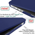 Suitable for  2023 2022 MacBook Air 13 inch case M2 Model A2681 Hard Shell Case Keyboard Cover Blue - SuperSaverAU - view 4