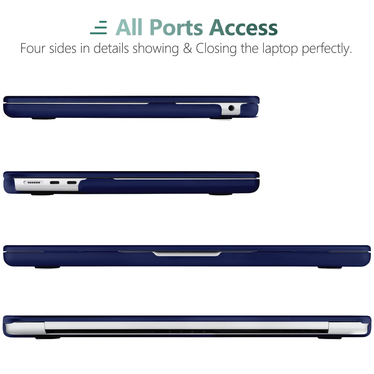 Suitable for  2023 2022 MacBook Air 13 inch case M2 Model A2681 Hard Shell Case Keyboard Cover Blue - SuperSaverAU - view 6
