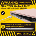 Suitable for  2023 2022 MacBook Air 13 inch case M2 Model A2681 Hard Shell Case Keyboard Cover Sold Pink - SuperSaverAU - view 2