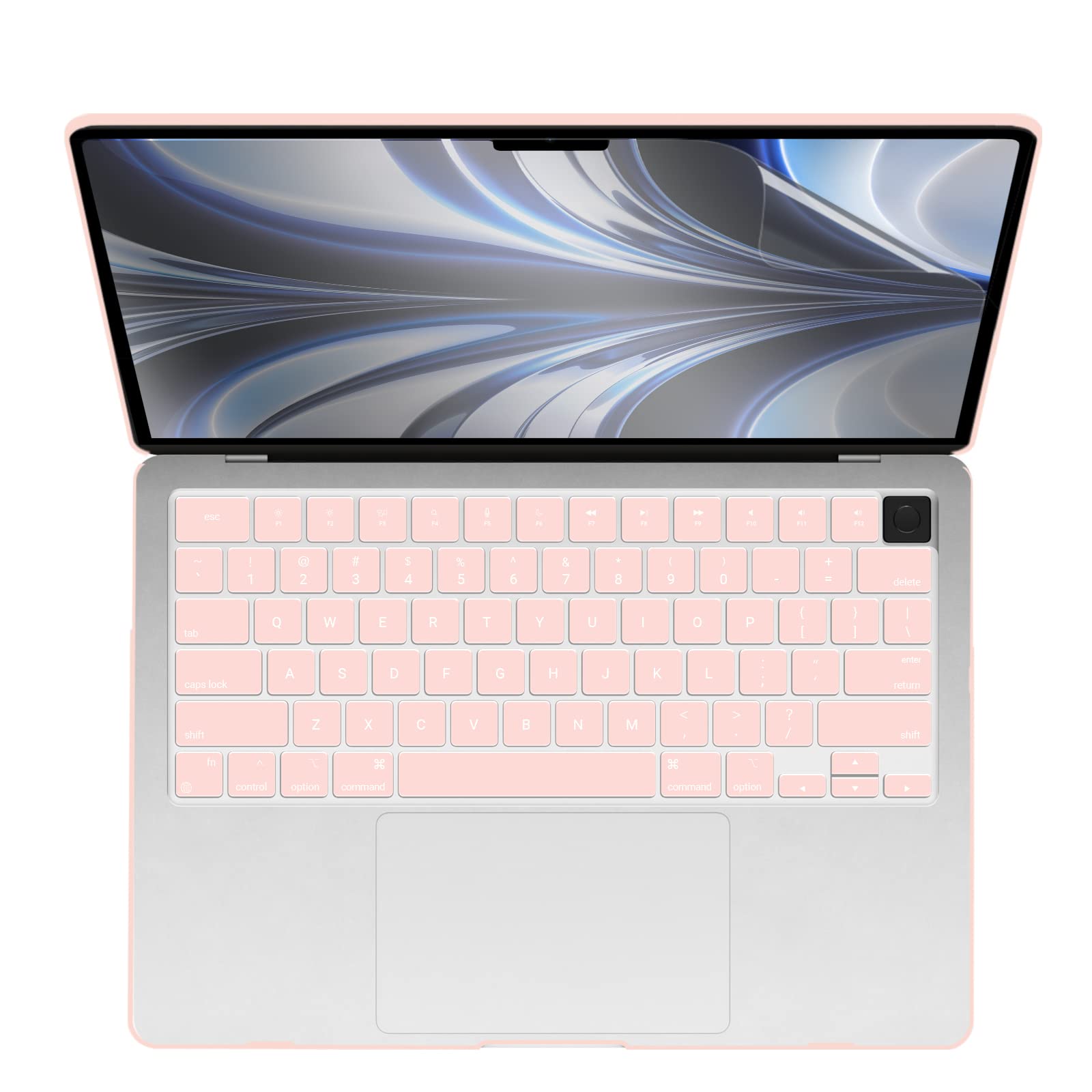 Suitable for  2023 2022 MacBook Air 13 inch case M2 Model A2681 Hard Shell Case Keyboard Cover Sold Pink - SuperSaverAU - view 10