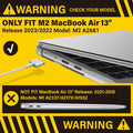 Suitable for  2023 2022 MacBook Air 13 inch case M2 Model A2681 Hard Shell Case Keyboard Cover White - SuperSaverAU - view 2