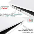 Suitable for  2023 2022 MacBook Air 13 inch case M2 Model A2681 Hard Shell Case Keyboard Cover White - SuperSaverAU - view 4