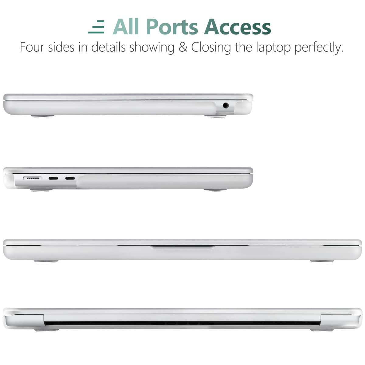 Suitable for  2023 2022 MacBook Air 13 inch case M2 Model A2681 Hard Shell Case Keyboard Cover White - SuperSaverAU - view 6