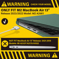Suitable for  2023 2022 MacBook Air 13 inch case M2 Model A2681 Hard Shell Case Keyboard Cover Midnight Green - SuperSaverAU - view 2