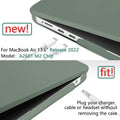 Suitable for  2023 2022 MacBook Air 13 inch case M2 Model A2681 Hard Shell Case Keyboard Cover Midnight Green - SuperSaverAU - view 4