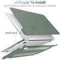 Suitable for  2023 2022 MacBook Air 13 inch case M2 Model A2681 Hard Shell Case Keyboard Cover Midnight Green - SuperSaverAU - view 5