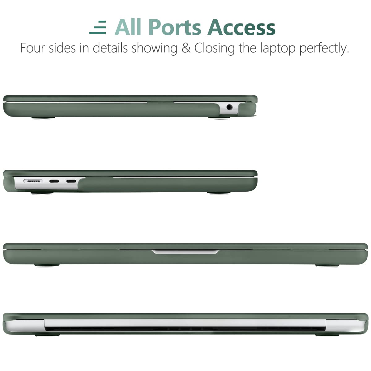 Suitable for  2023 2022 MacBook Air 13 inch case M2 Model A2681 Hard Shell Case Keyboard Cover Midnight Green - SuperSaverAU - view 7