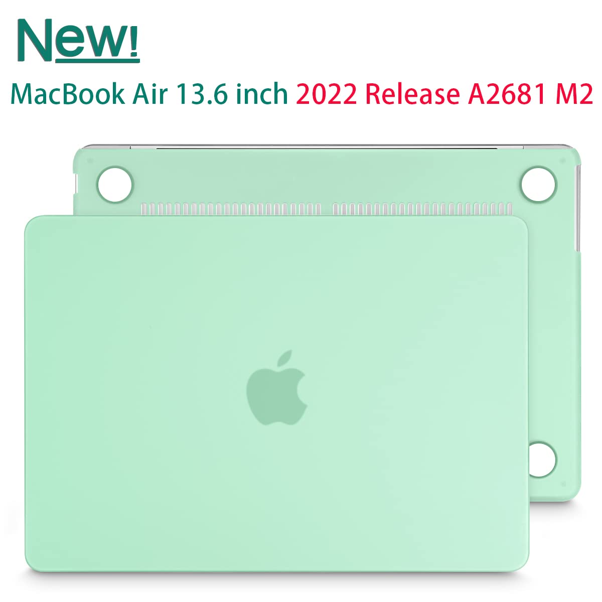 Suitable for  2023 2022 MacBook Air 13 inch case M2 Model A2681 Hard Shell Case Keyboard Cover Green - SuperSaverAU - view 5