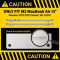 Suitable for  2023 2022 MacBook Air 13 inch case M2 Model A2681 Hard Shell Case Keyboard Cover Grey - SuperSaverAU - view 2