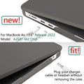 Suitable for  2023 2022 MacBook Air 13 inch case M2 Model A2681 Hard Shell Case Keyboard Cover Grey - SuperSaverAU - view 4