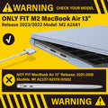 Suitable for  2023 2022 MacBook Air 13 inch case M2 Model A2681 Hard Shell Case Keyboard Cover Pink - SuperSaverAU - view 3