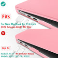 Suitable for  2023 2022 MacBook Air 13 inch case M2 Model A2681 Hard Shell Case Keyboard Cover Pink - SuperSaverAU - view 4