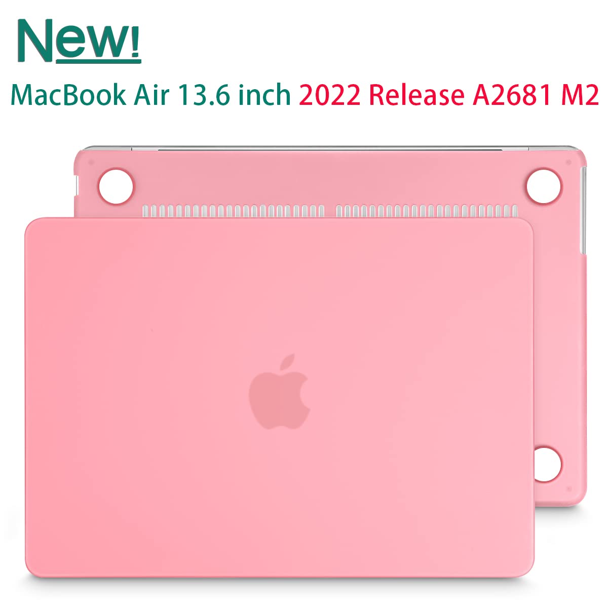 Suitable for  2023 2022 MacBook Air 13 inch case M2 Model A2681 Hard Shell Case Keyboard Cover Pink - SuperSaverAU - view 6
