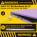 Suitable for  2023 2022 MacBook Air 13 inch case M2 Model A2681 Hard Shell Case Keyboard Cover Purple - SuperSaverAU - view 2