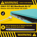 Suitable for  2023 2022 MacBook Air 13 inch case M2 Model A2681 Hard Shell Case Keyboard Cover Turquoise - SuperSaverAU - view 2