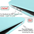 Suitable for  2023 2022 MacBook Air 13 inch case M2 Model A2681 Hard Shell Case Keyboard Cover Turquoise - SuperSaverAU - view 4