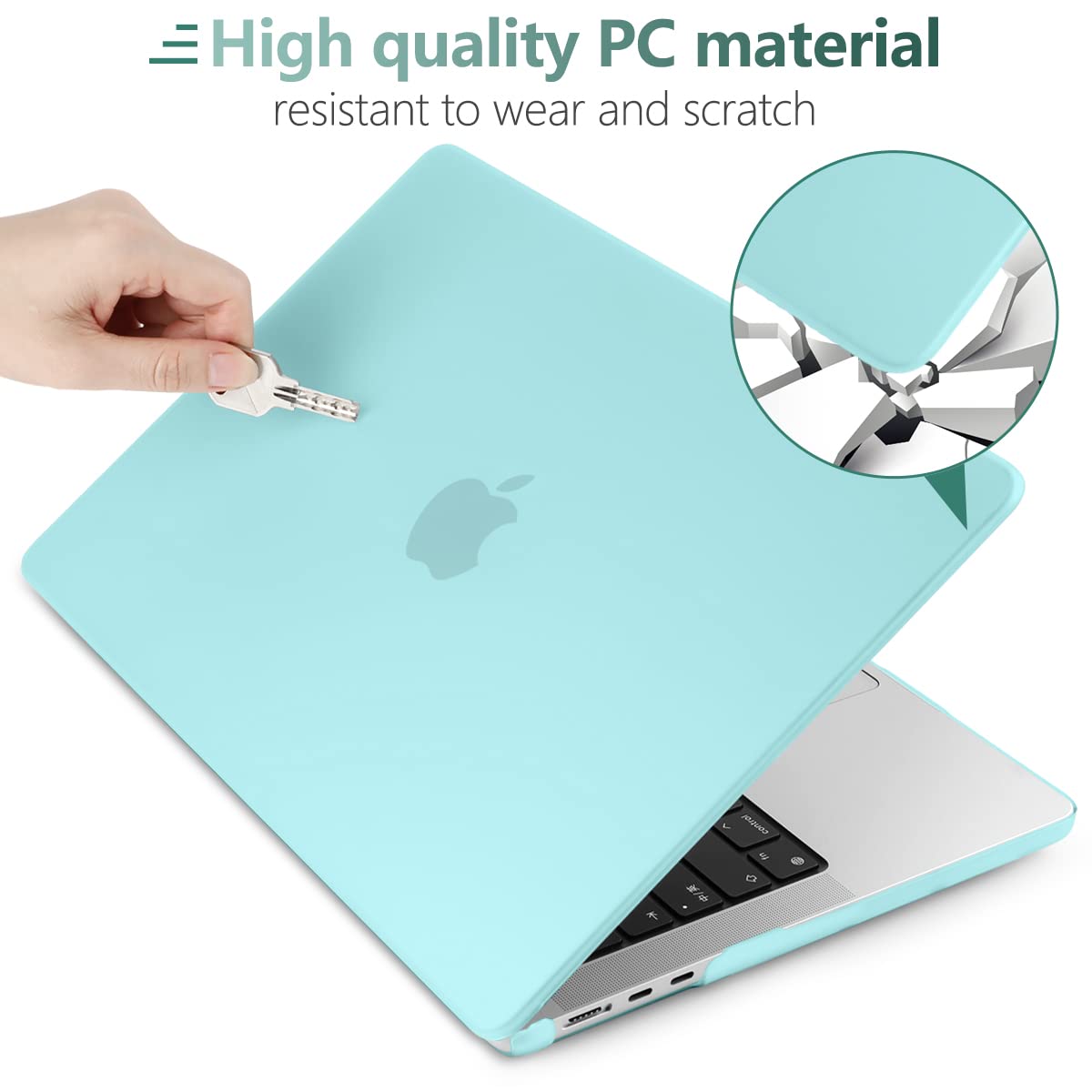 Suitable for  2023 2022 MacBook Air 13 inch case M2 Model A2681 Hard Shell Case Keyboard Cover Turquoise - SuperSaverAU - view 8