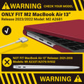 Suitable for  2023 2022 MacBook Air 13 inch case M2 Model A2681 Hard Shell Case Keyboard Cover Wine Red - SuperSaverAU - view 3