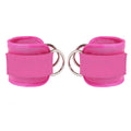 2x Adjustable Ankle Straps for Cable Machines D-Rings Gym Cuff Kickbacks Glute Workouts Leg Extensions Straps Hip Pink - SuperSaverAU - view 1